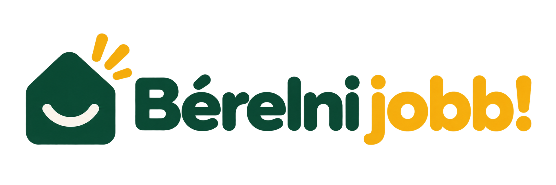 Bérelni jobb! – logó, mosolygó házikóval