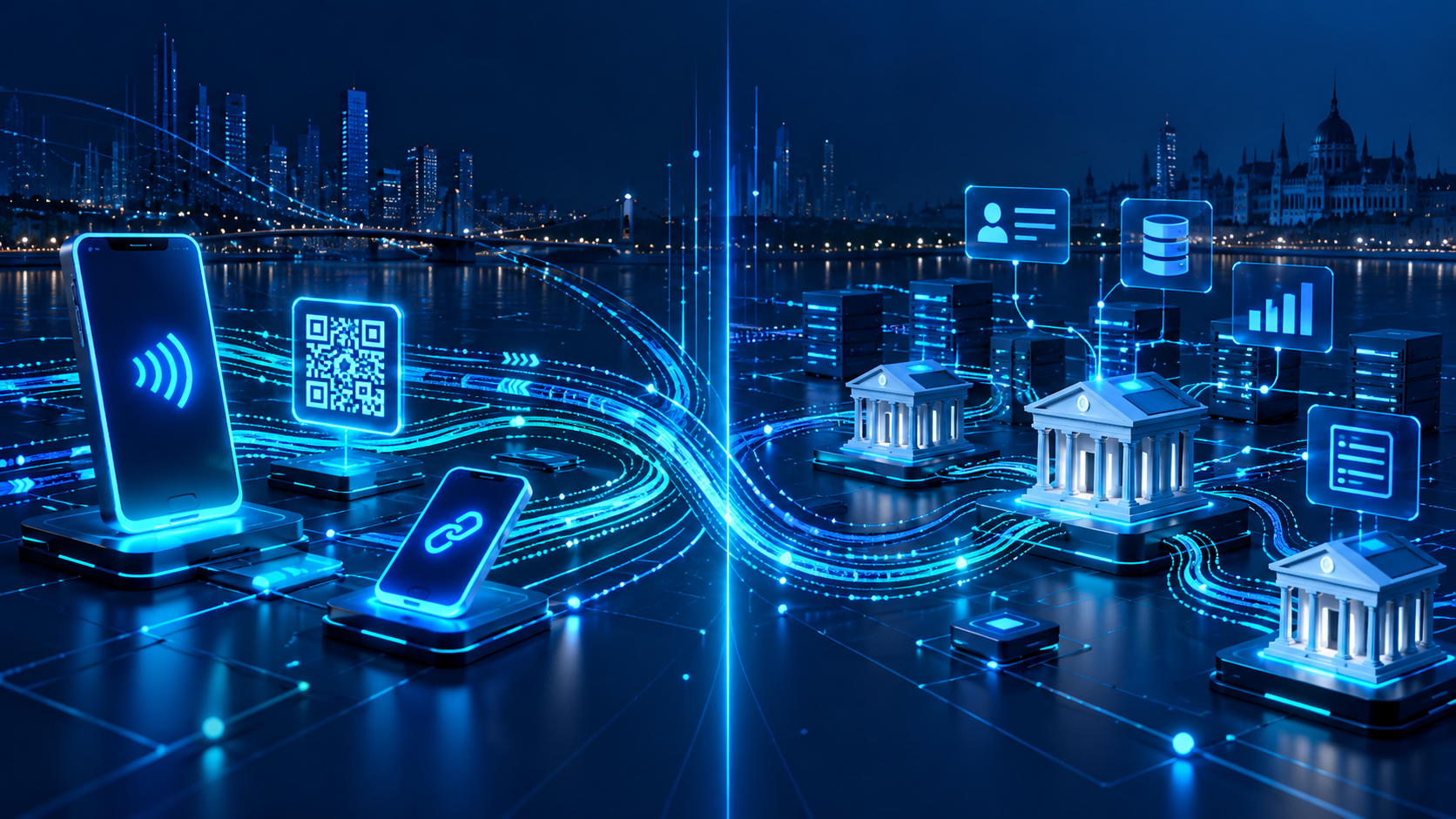 qvik mobilfizetési megoldások és Open Banking banki adatkapcsolatok vizuális összehasonlítása
