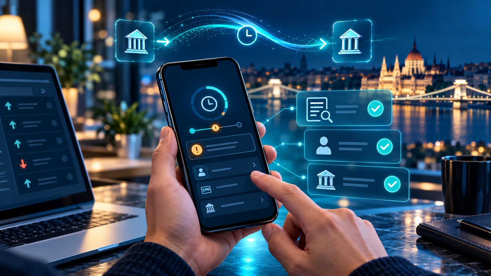 Azonnali átutalás ellenőrzése mobilbankban, függő tranzakció és banki státuszjelzések